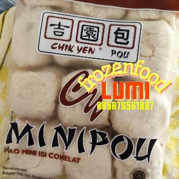 Chik Yen Minipao isi Coklat 500grJogja Frozen Food Condongcatur Chik Yen Paomini dibuat dengan tepung terigu 50% dan bahan pilihan yang bermutu serta diproses dengan menggunakan mesin.<br>
Cocok dihidangkan sebagai makanan kecil maupun hidangan pesta.