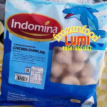 Indomina Chicken Dumpling 500grJogja Frozen Food Condongcatur Indomina chicken dumpling adalah ikan olahan dengan cacahan daging ayam berbumbu di dalamnya