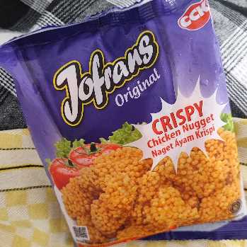 Jofrans Nugget Crispy 500grJogja Frozen Food Condongcatur Terbuat dari daging ayam dan pelengkap lainnya, jofrans nugget crispy merupakan varian chicken nugget yang rasanya sangat enak, renyah sekaligus empuk di dalam, sangat praktis untuk sajian keluarga sehari-hari.