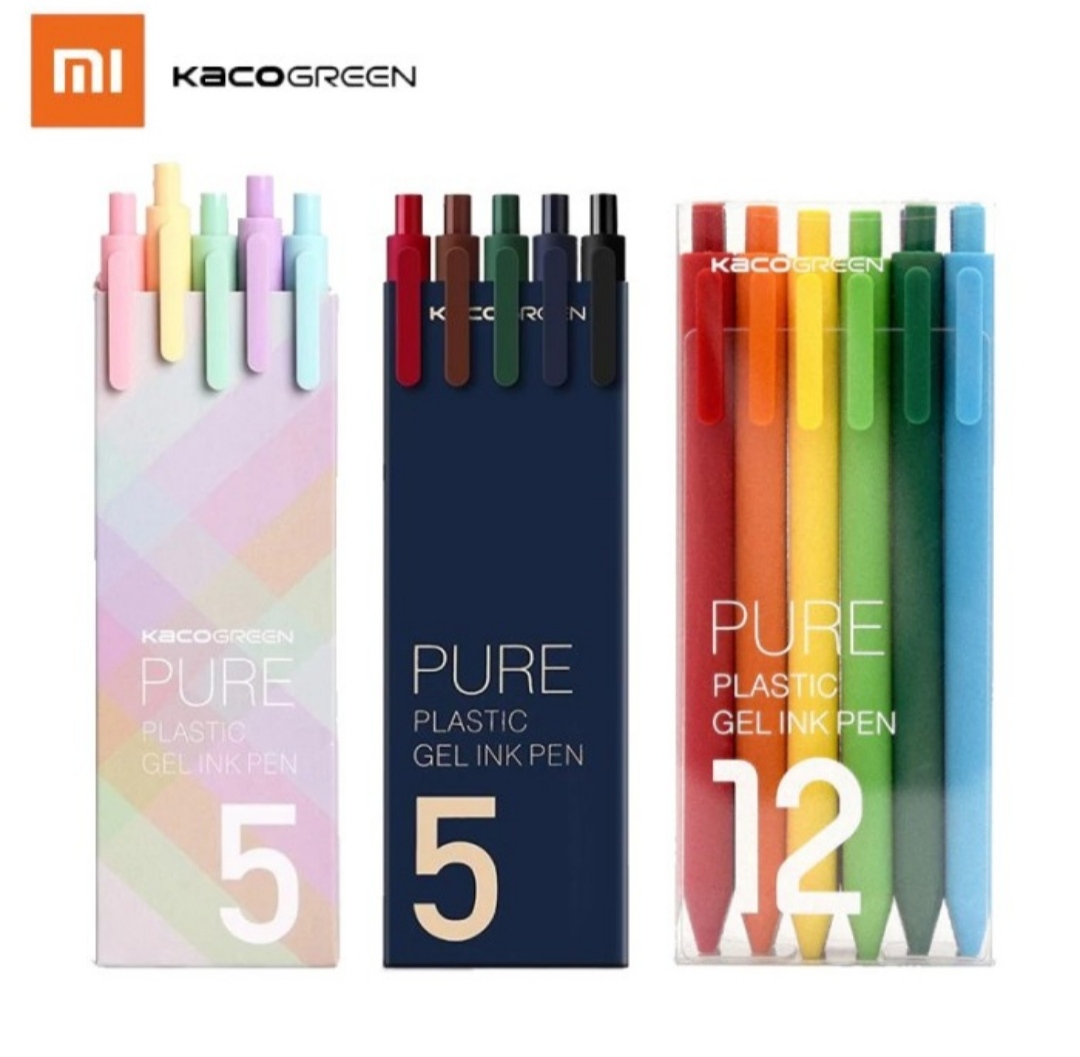 It is the Xiaomi Ecological Chain Pen, made by KACO (Xiaomi Sub-company) 5pcs/pack Xiaomi KACO Sign Pen Gel Pen 0.5mm Refill Smooth Ink Writing Durable Signing Pen 5 Colors Vintage Color Macarons